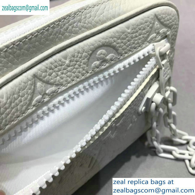 Louis Vuitton Taurillon Monogram Pochette Volga Pouch Bag M53554 white 2019 - Click Image to Close