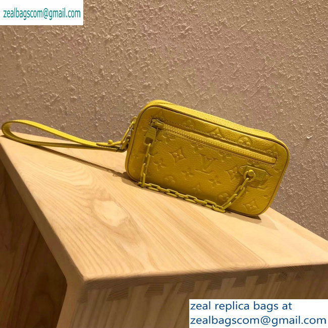 Louis Vuitton Taurillon Monogram Pochette Volga Pouch Bag M53554 yellow 2019 - Click Image to Close