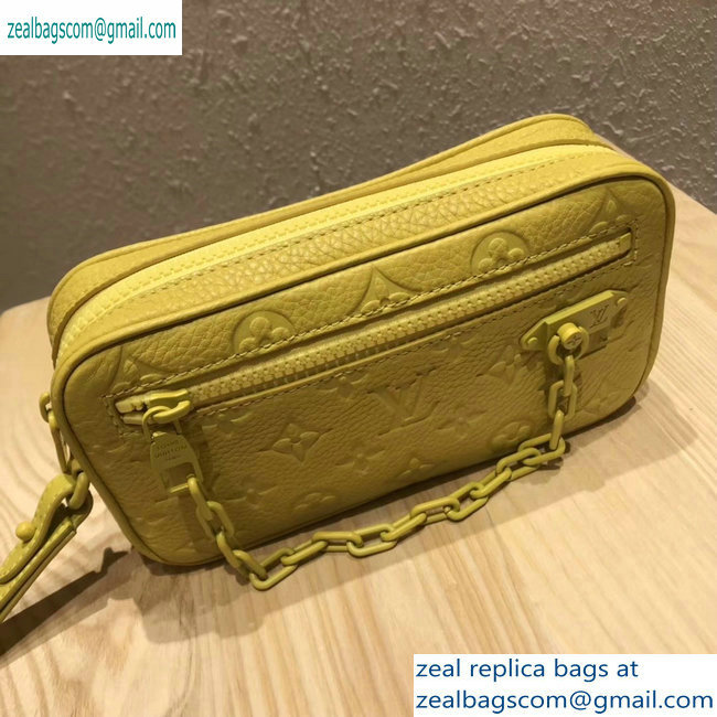 Louis Vuitton Taurillon Monogram Pochette Volga Pouch Bag M53554 yellow 2019