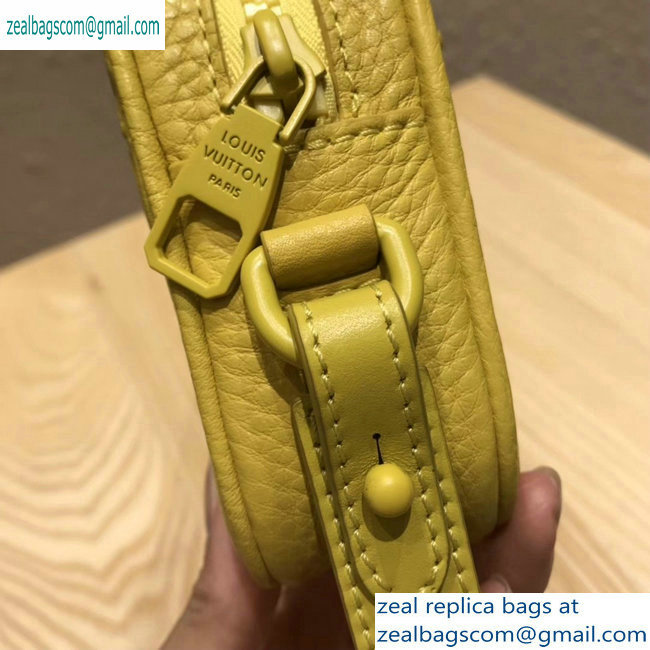 Louis Vuitton Taurillon Monogram Pochette Volga Pouch Bag M53554 yellow 2019