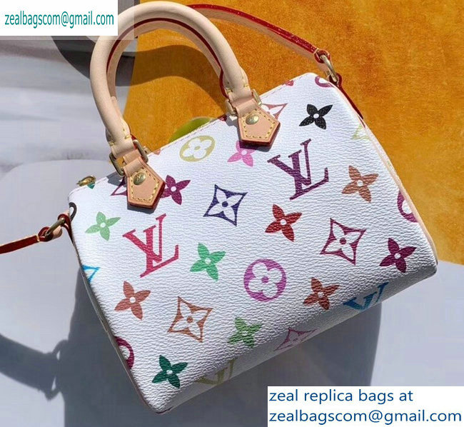 Louis Vuitton Vintage Monogram Canvas Nano Speedy Bag M61252 White/Multicolor - Click Image to Close