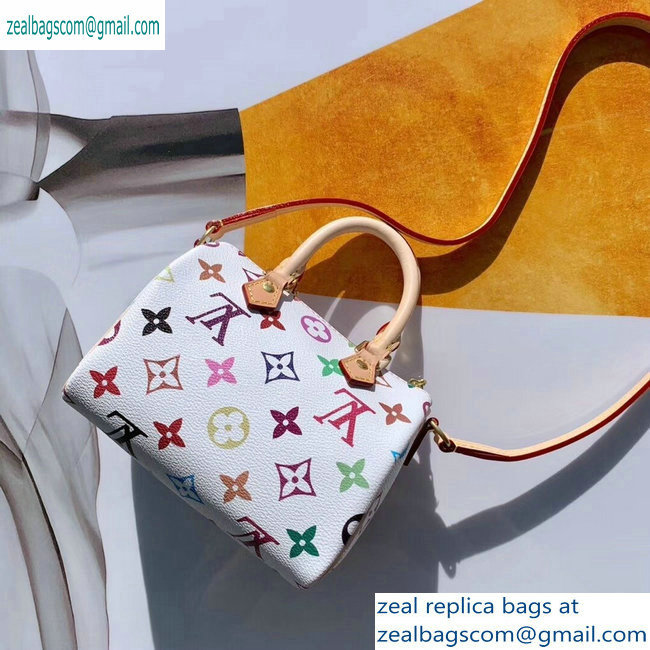 Louis Vuitton Vintage Monogram Canvas Nano Speedy Bag M61252 White/Multicolor - Click Image to Close