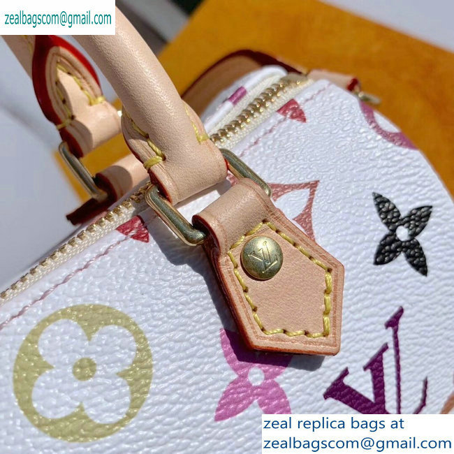 Louis Vuitton Vintage Monogram Canvas Nano Speedy Bag M61252 White/Multicolor