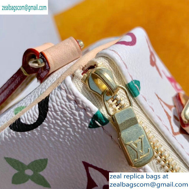 Louis Vuitton Vintage Monogram Canvas Nano Speedy Bag M61252 White/Multicolor - Click Image to Close