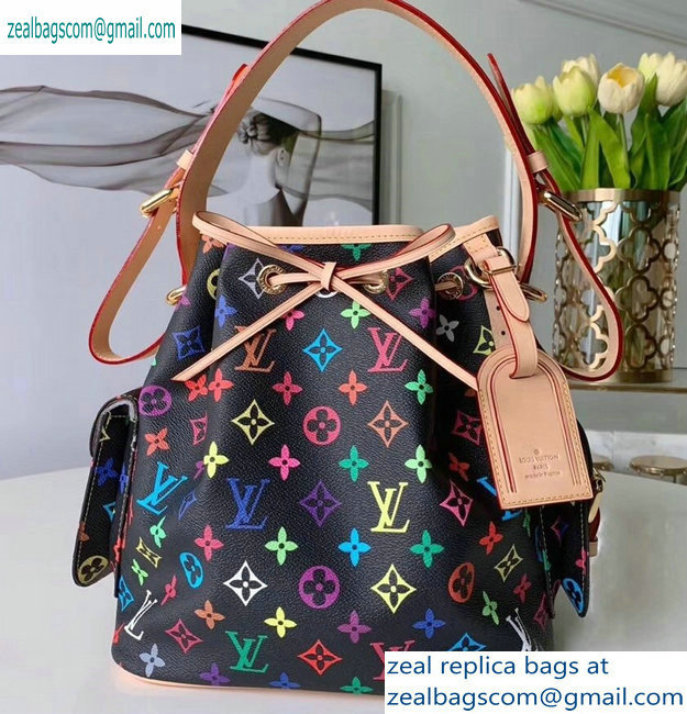 Louis Vuitton Vintage Monogram Canvas NeoNoe Bag M42229 Black/Multicolor - Click Image to Close