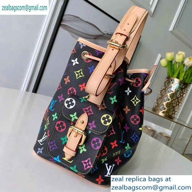 Louis Vuitton Vintage Monogram Canvas NeoNoe Bag M42229 Black/Multicolor - Click Image to Close