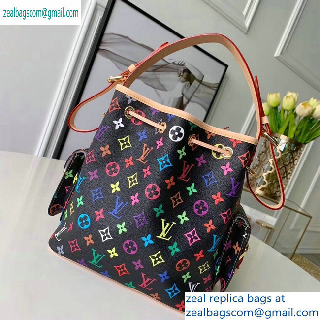 Louis Vuitton Vintage Monogram Canvas NeoNoe Bag M42229 Black/Multicolor - Click Image to Close