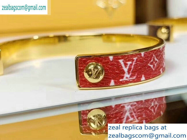 Louis Vuitton Wild LV Bracelet Monogram Canvas Red M67785