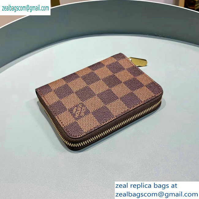 Louis Vuitton Zippy Coin Purse Damier Ebene Canvas N63070 Brown