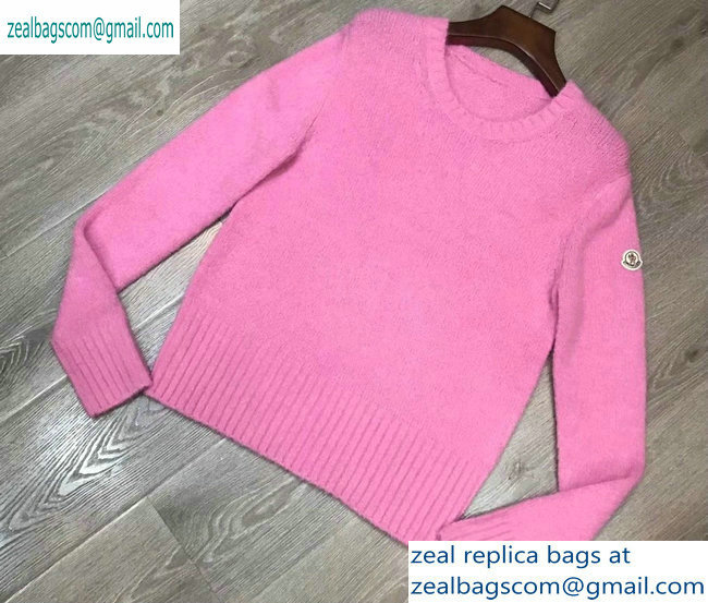 Moncler Knit Sweater Pink 2019 - Click Image to Close