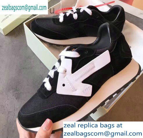 Off-White Hg Runner Low-Top Suede Sneakers Black 2019