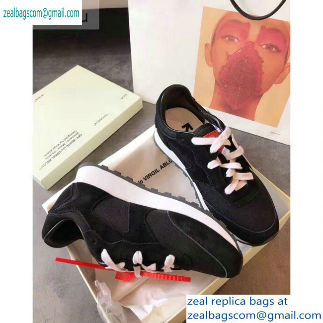 Off-White Hg Runner Low-Top Suede Sneakers Black 2019