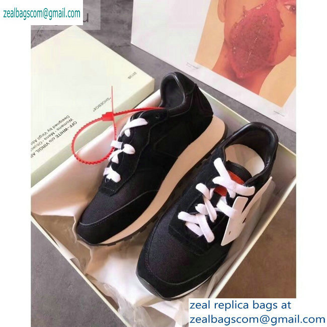 Off-White Hg Runner Low-Top Suede Sneakers Black 2019 - Click Image to Close