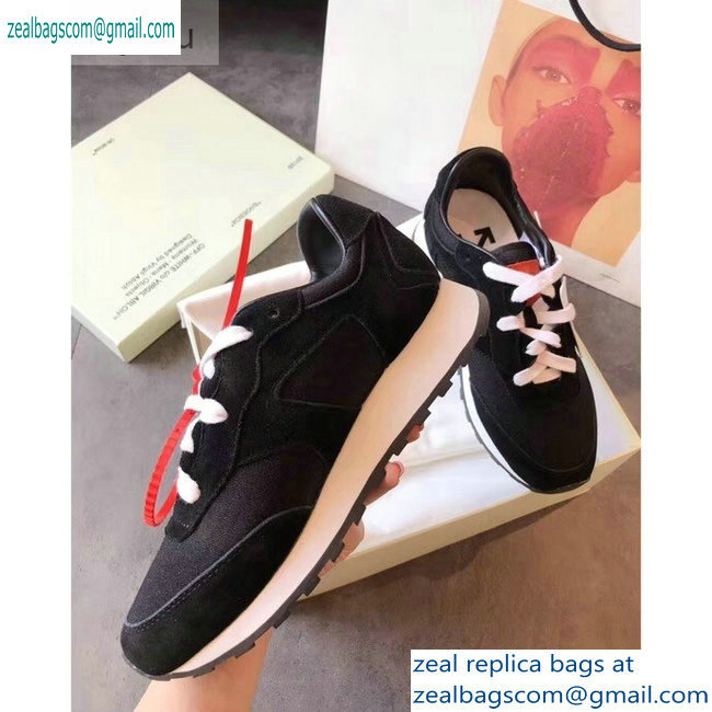 Off-White Hg Runner Low-Top Suede Sneakers Black 2019