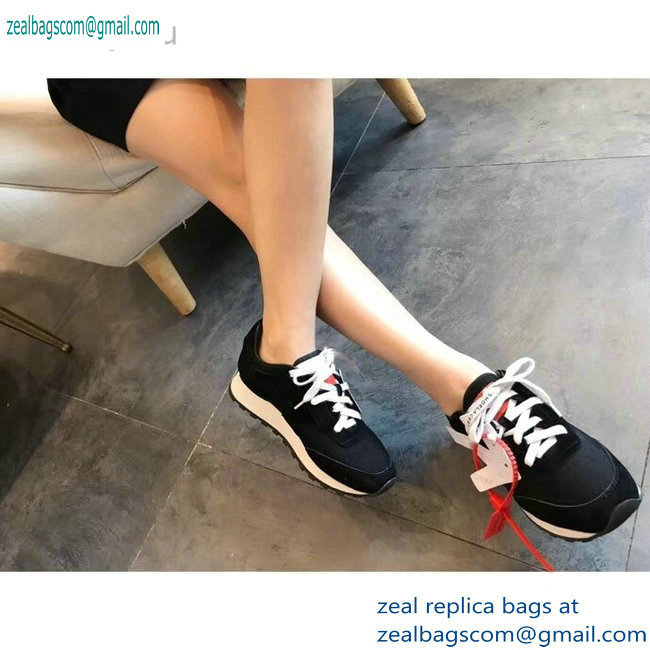 Off-White Hg Runner Low-Top Suede Sneakers Black 2019