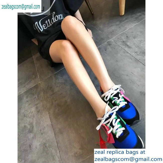 Off-White Hg Runner Low-Top Suede Sneakers Blue 2019 - Click Image to Close