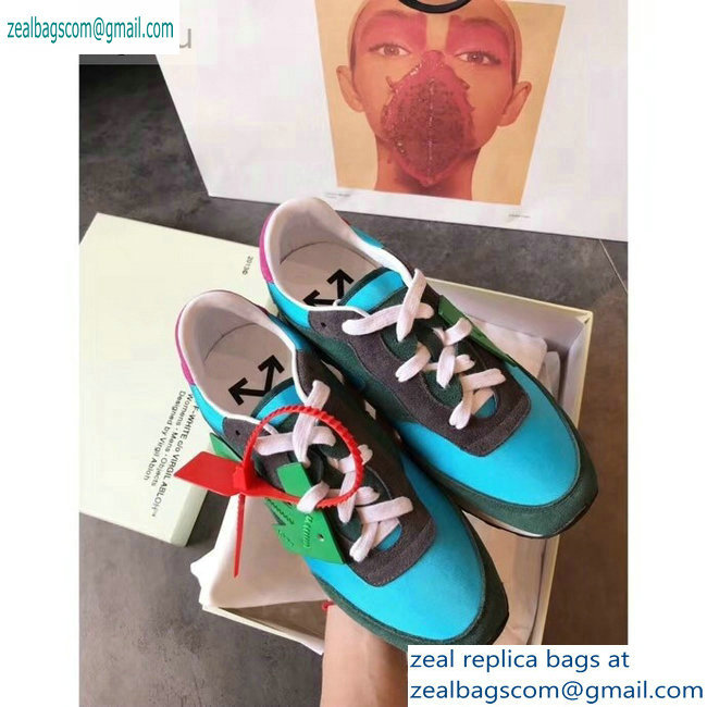 Off-White Hg Runner Low-Top Suede Sneakers Green 2019 - Click Image to Close