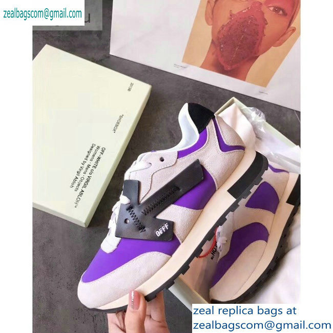 Off-White Hg Runner Low-Top Suede Sneakers Purple 2019