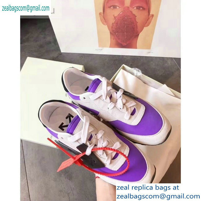 Off-White Hg Runner Low-Top Suede Sneakers Purple 2019 - Click Image to Close
