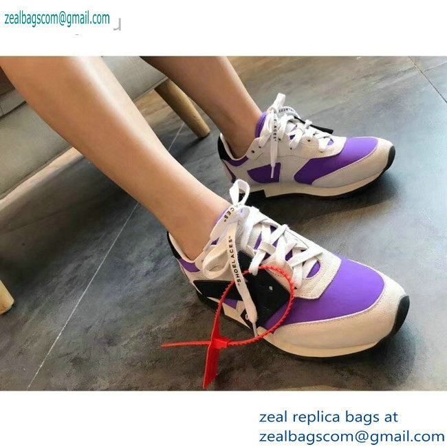 Off-White Hg Runner Low-Top Suede Sneakers Purple 2019 - Click Image to Close