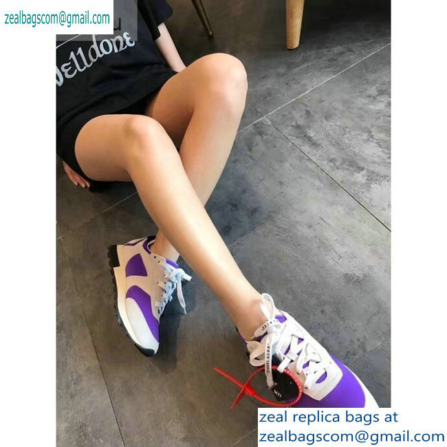 Off-White Hg Runner Low-Top Suede Sneakers Purple 2019