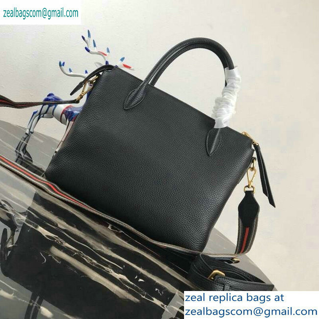 PRADA Calf leather TOTE bag 1BA157 BLACK