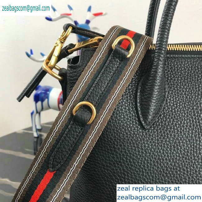 PRADA Calf leather TOTE bag 1BA157 BLACK