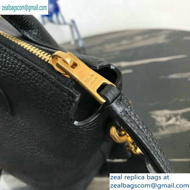 PRADA Calf leather TOTE bag 1BA157 BLACK