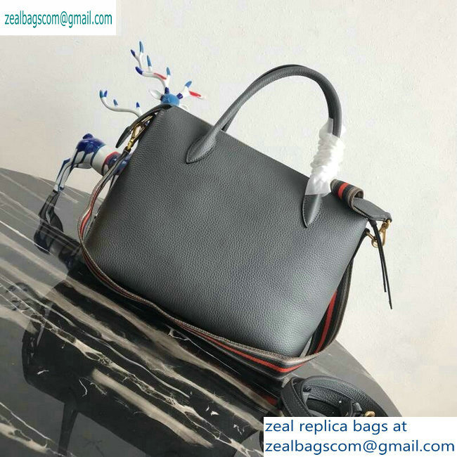 PRADA Calf leather TOTE bag 1BA157 gray