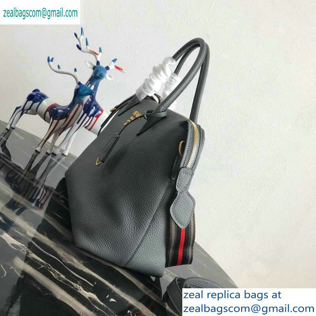 PRADA Calf leather TOTE bag 1BA157 gray