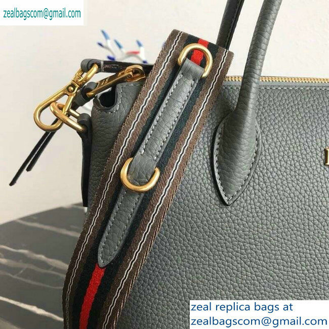 PRADA Calf leather TOTE bag 1BA157 gray