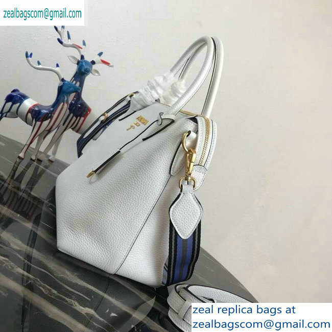 PRADA Calf leather TOTE bag 1BA157 white