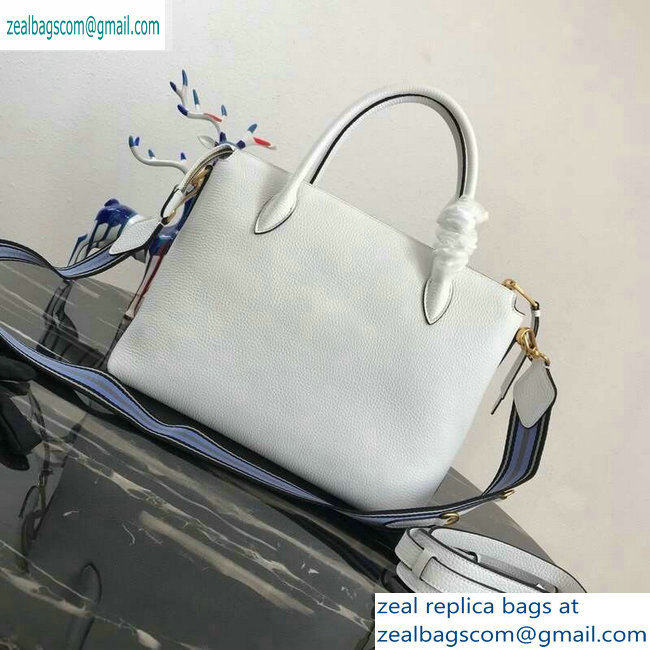 PRADA Calf leather TOTE bag 1BA157 white