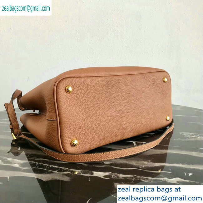 Prada Grained Leather Double Medium Tote Bag 1BG775/1BG008 Khaki