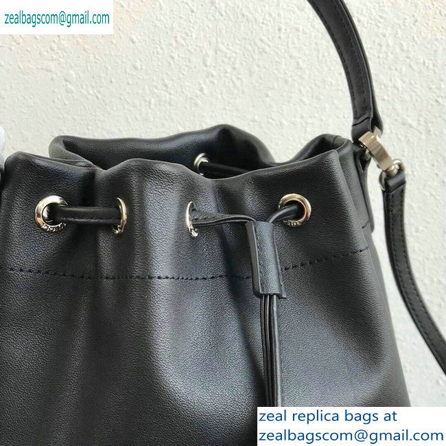 Prada Leather Bucket Bag 1BH038 Black