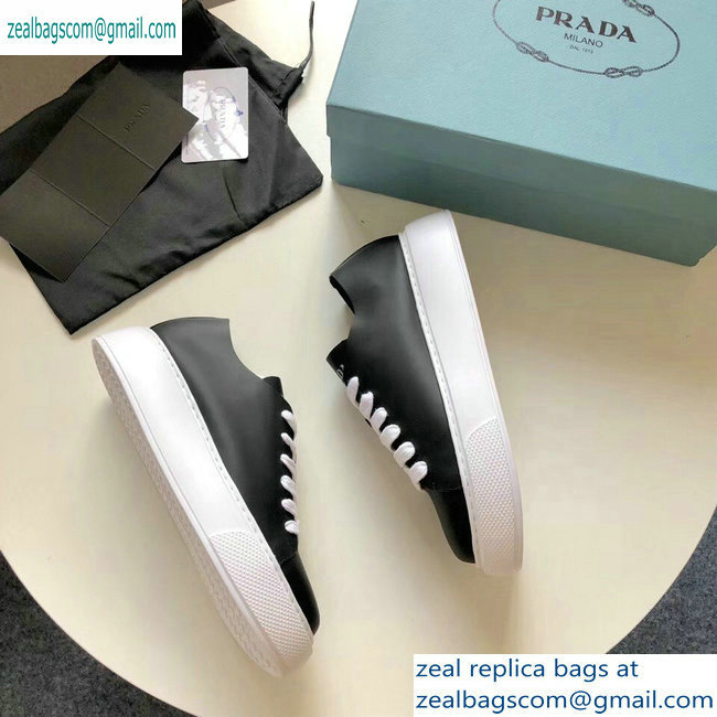 Prada Leather Sneakers Logo Black 2019