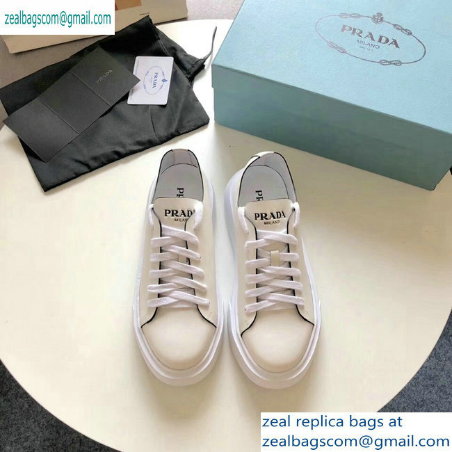 Prada Leather Sneakers Logo White 2019