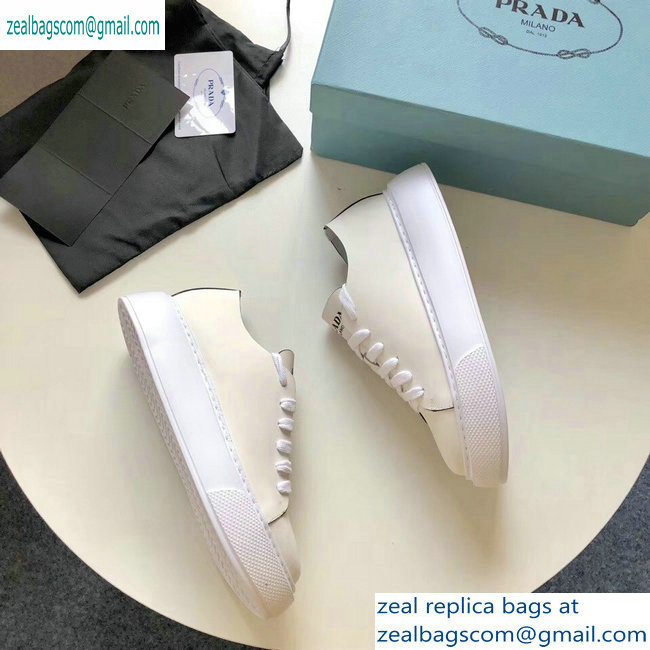Prada Leather Sneakers Logo White 2019