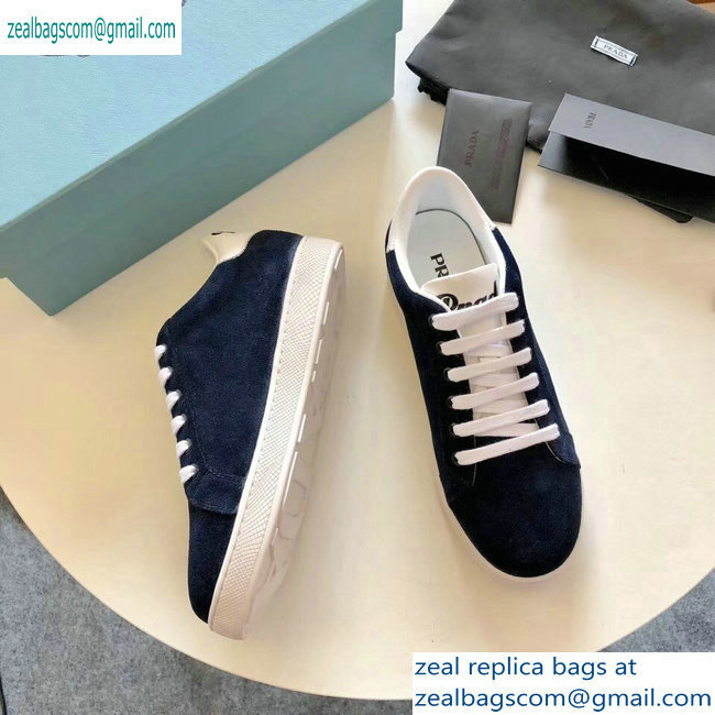 Prada Leather Sneakers Suede Black/Logo 2019