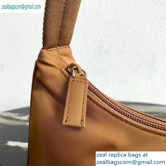 Prada Nylon Hobo Bag MV515 Brown 2019