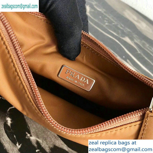 Prada Nylon Hobo Bag MV515 Brown 2019