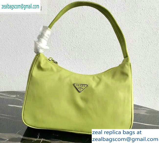 Prada Nylon Hobo Bag MV515 Green 2019