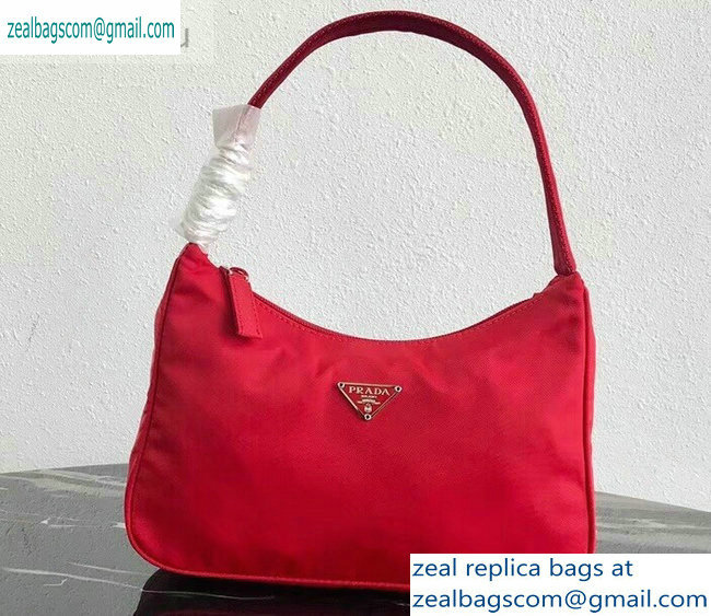 Prada Nylon Hobo Bag MV515 Red 2019