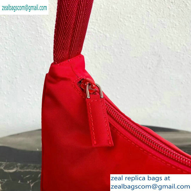 Prada Nylon Hobo Bag MV515 Red 2019