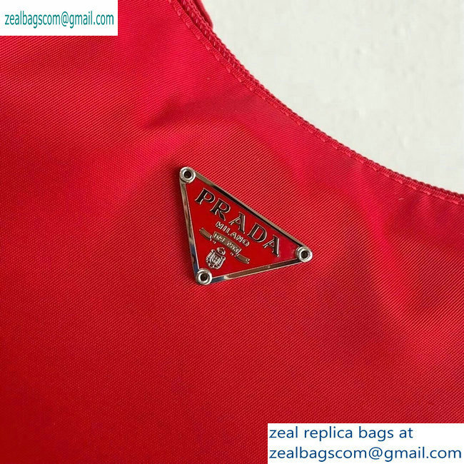 Prada Nylon Hobo Bag MV515 Red 2019