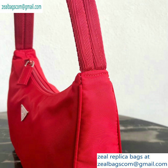 Prada Nylon Hobo Bag MV515 Red 2019