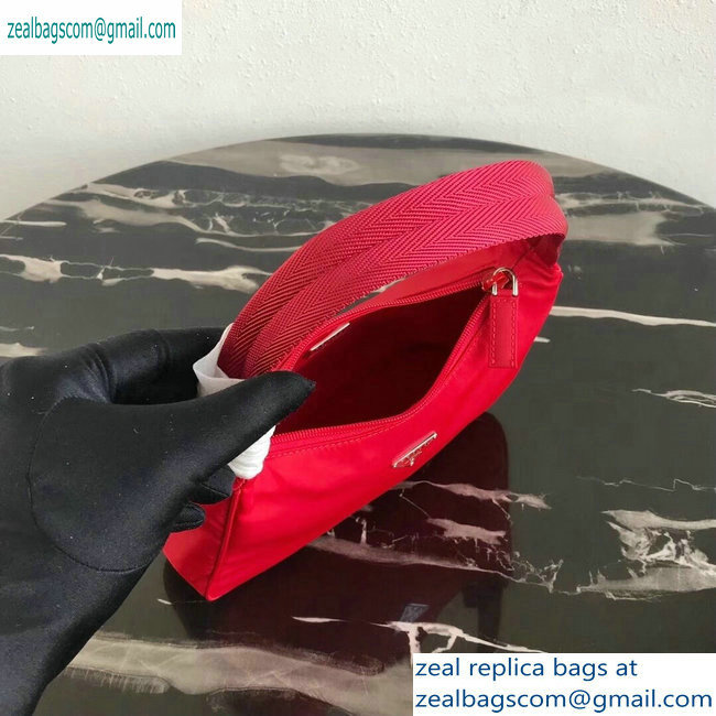 Prada Nylon Hobo Bag MV515 Red 2019