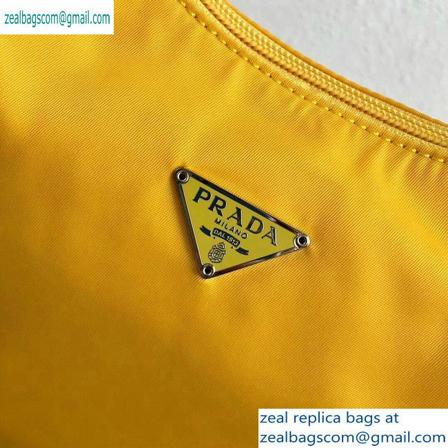 Prada Nylon Hobo Bag MV515 Yellow 2019
