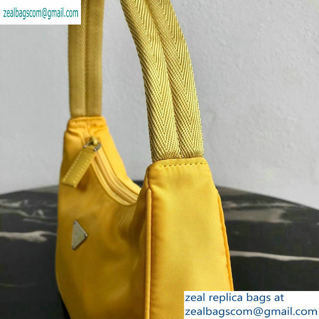 Prada Nylon Hobo Bag MV515 Yellow 2019