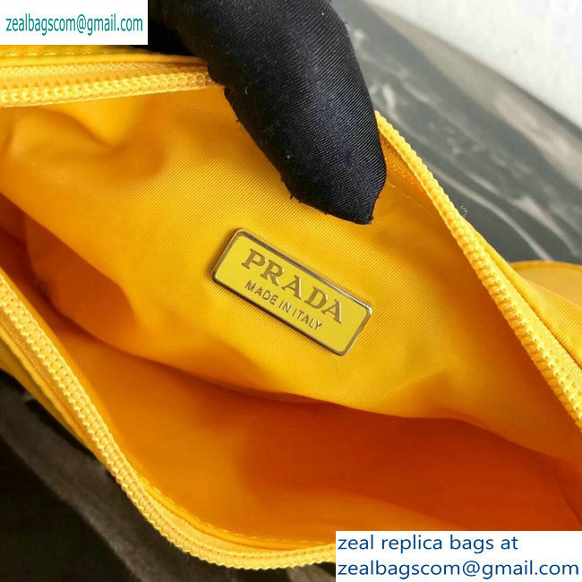 Prada Nylon Hobo Bag MV515 Yellow 2019